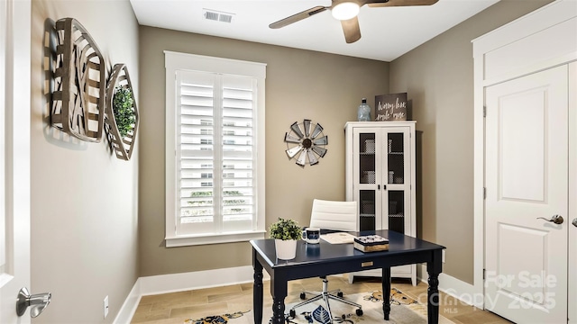 7324 Jolly Brook Dr, Charlotte, NC 28215 - office with ceiling fan and baseboards