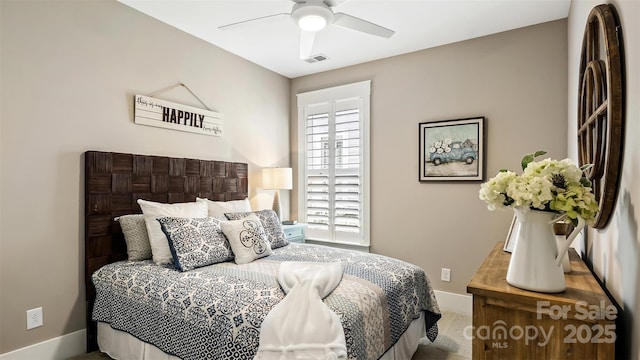 7324 Jolly Brook Dr, Charlotte, NC 28215 - bedroom featuring baseboards, carpet floors, and a ceiling fan