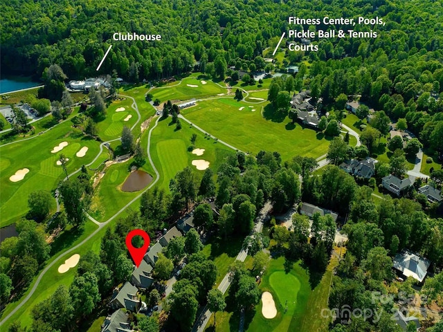 aerial view of a golf club