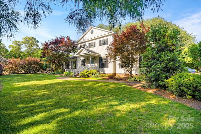 216 Saint Andrews Blvd, Campobello, SC 29322 - view of front of property with a front yard, covered porch, and crawl space