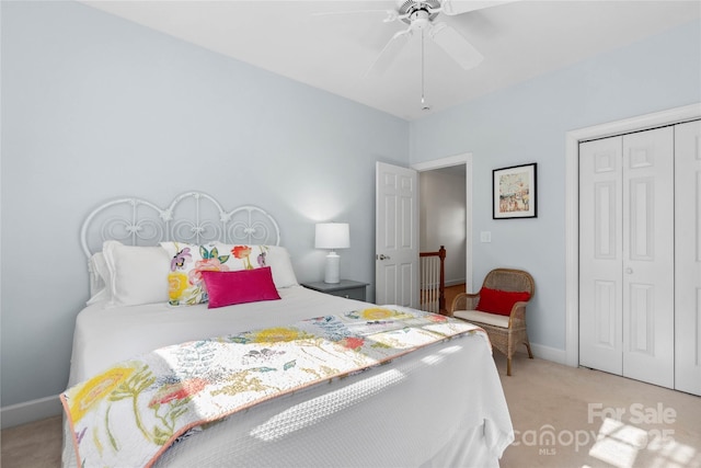 216 Saint Andrews Blvd, Campobello, SC 29322 - carpeted bedroom featuring a closet and a ceiling fan