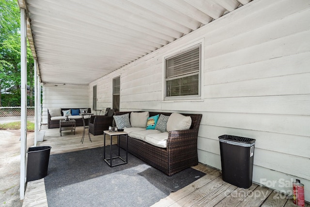 1917 Tom Sadler Rd, Charlotte, NC 28214 - view of patio / terrace featuring an outdoor hangout area and a wooden deck