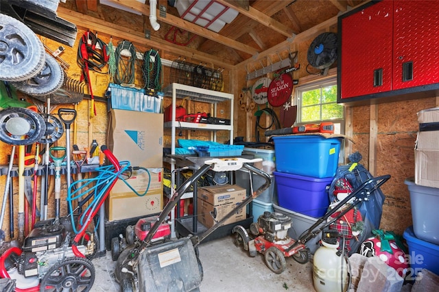 storage area with a garage