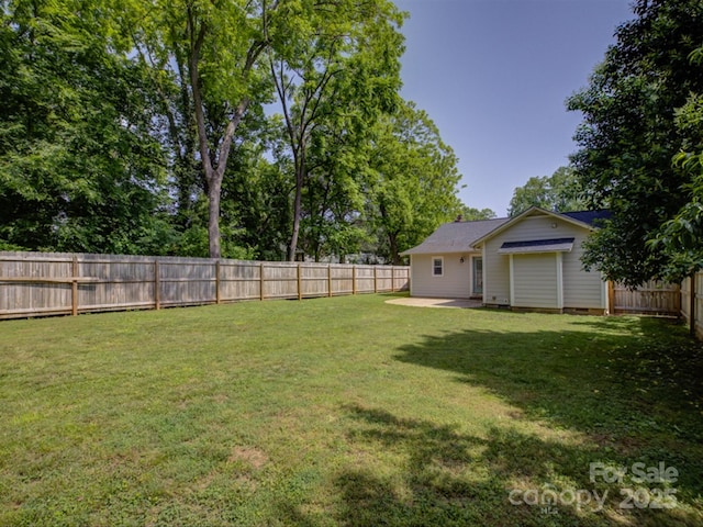 view of yard featuring a patio
