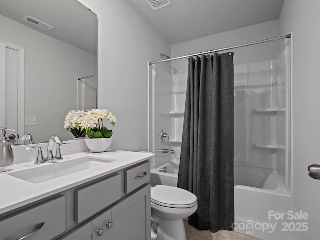 5581 Soft Shell Dr, Lancaster, SC 29720 - bathroom with shower / tub combo with curtain, vanity, and toilet