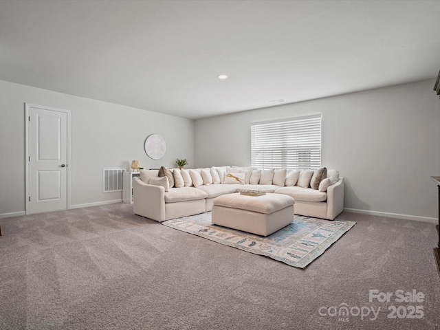 5581 Soft Shell Dr, Lancaster, SC 29720 - living room featuring carpet and baseboards
