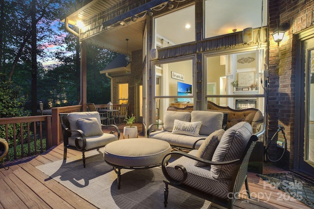 131 Sierra Woods Dr, Troutman, NC 28166 - deck featuring outdoor lounge area