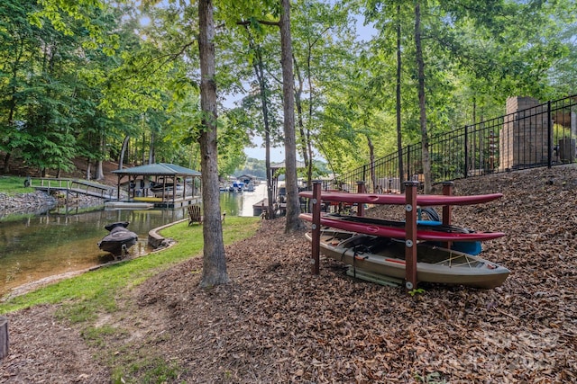 131 Sierra Woods Dr, Troutman, NC 28166 - view of yard with a water view