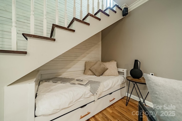 3387 Passmore Rd, Rock Hill, SC 29730 - bedroom featuring wood finished floors, crown molding, and baseboards