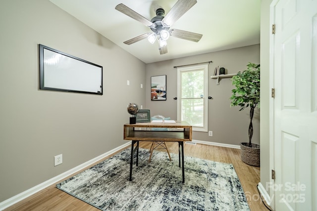 3387 Passmore Rd, Rock Hill, SC 29730 - office space with light wood-type flooring, ceiling fan, and baseboards