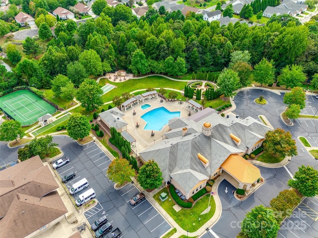 422 Garnet Ct, Fort Mill, SC 29708 - aerial view of a pool area