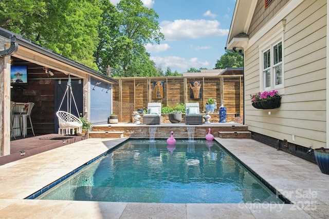 1701 Dearmon Dr, Charlotte, NC 28205 - outdoor pool featuring a patio area and fence