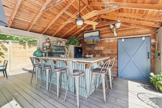 1701 Dearmon Dr, Charlotte, NC 28205 - view of wooden terrace