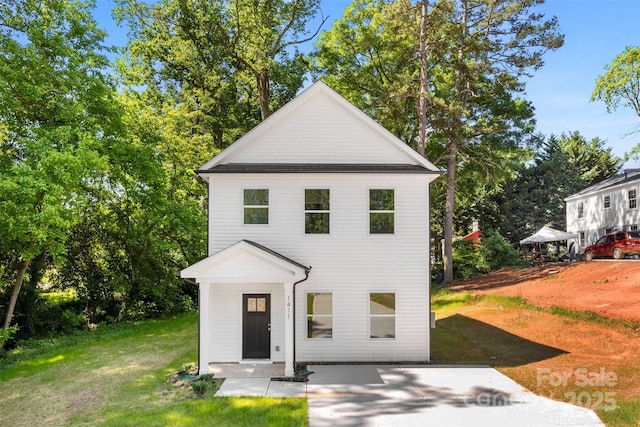 1411 Duhart Ave, Gastonia, NC 28054 - view of front facade featuring a front yard