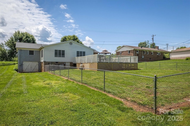 107 Pete Brittain Rd, Morganton, NC 28655 - view of yard with a storage unit, an outbuilding, and a wooden deck
