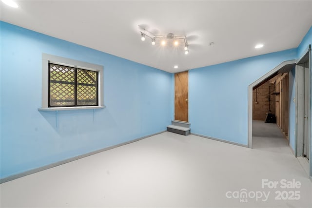234 Snyder Farm Rd, Waynesville, NC 28786 - unfurnished room featuring concrete floors and recessed lighting