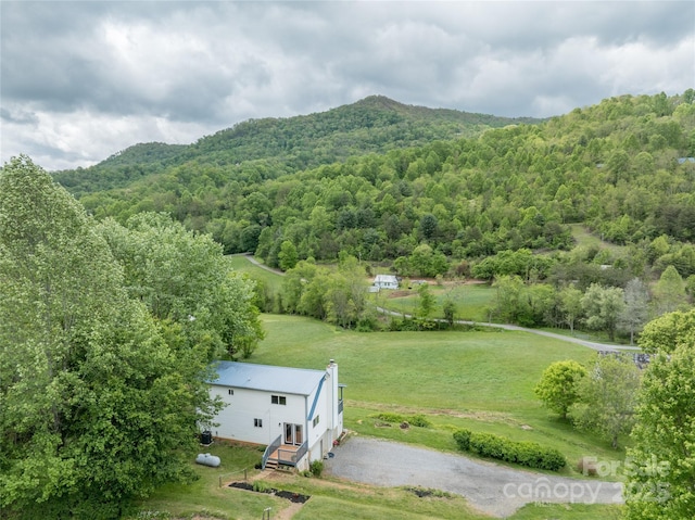 234 Snyder Farm Rd, Waynesville, NC 28786 - view from above of property with a forest and mountains
