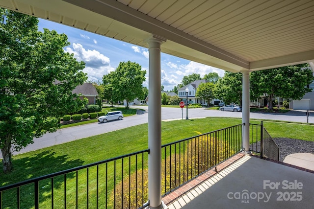 7245 Willow Brook Ct, Denver, NC 28037 - view of patio featuring a porch and a residential view