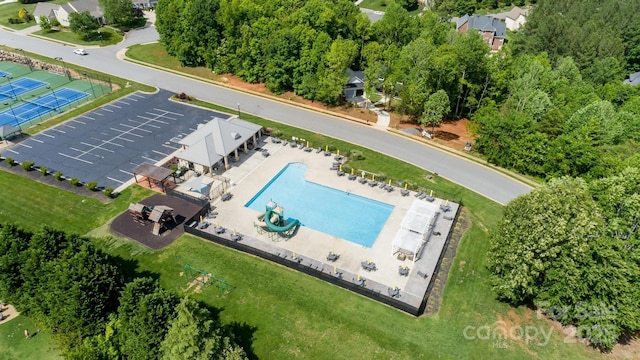 7245 Willow Brook Ct, Denver, NC 28037 - aerial view of a pool area