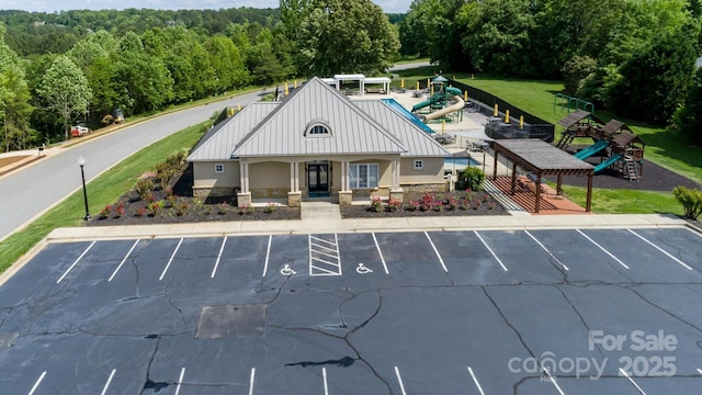 7245 Willow Brook Ct, Denver, NC 28037 - view of property featuring uncovered parking and a forest view