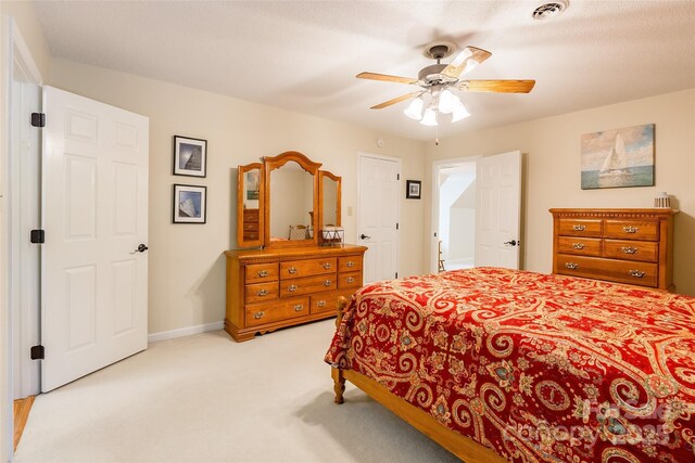 2730 Tiffany Dr, Rock Hill, SC 29732 - bedroom with light colored carpet and a ceiling fan