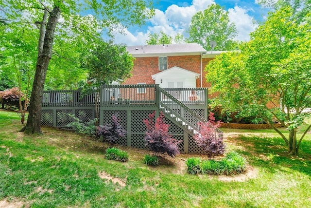 2730 Tiffany Dr, Rock Hill, SC 29732 - deck featuring a yard and stairway