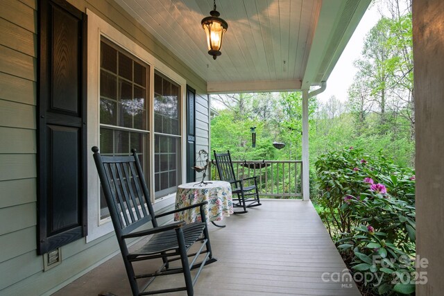 4398 Mud Puddle Ln, Lenoir, NC 28645 - wooden terrace with covered porch
