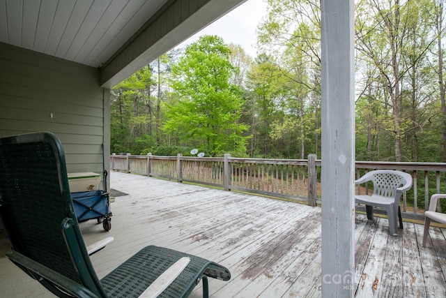 4398 Mud Puddle Ln, Lenoir, NC 28645 - wooden terrace featuring a view of trees