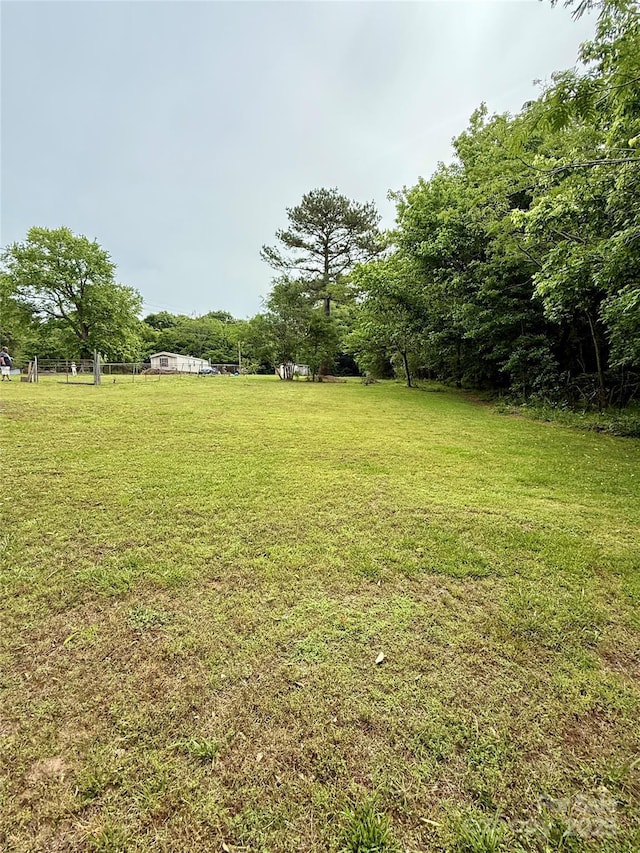 view of grassy yard