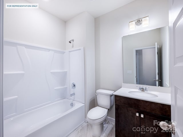 2535 Ruby Dixon Crossing Dr Unit 19, Gastonia, NC 28056 - bathroom with vanity, marble look tiles, and bathtub / shower combination