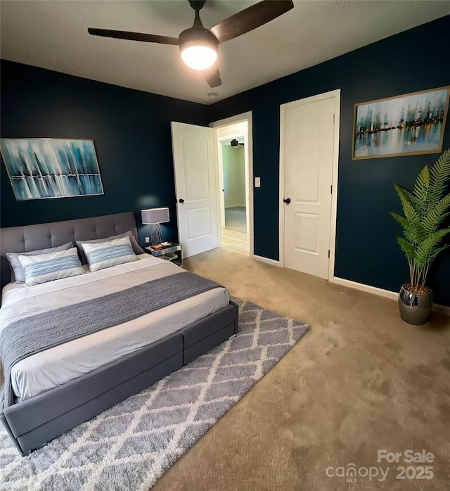 152 Mountainview St, Forest City, NC 28043 - carpeted bedroom featuring ceiling fan and baseboards