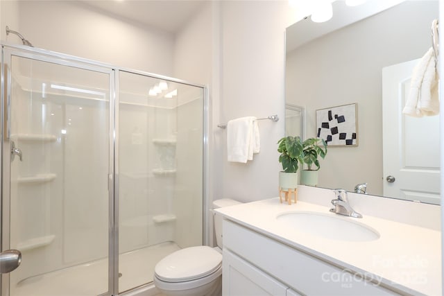 1119 Bellshill Dr, Indian Trail, NC 28079 - bathroom with a shower stall, toilet, and vanity