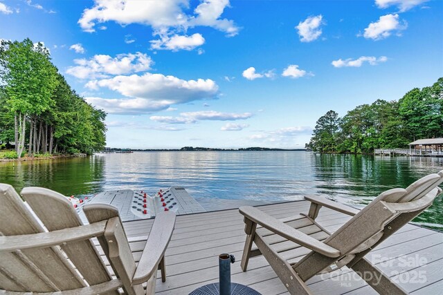 8218 Bright Water Ln, Denver, NC 28037 - dock featuring a water view
