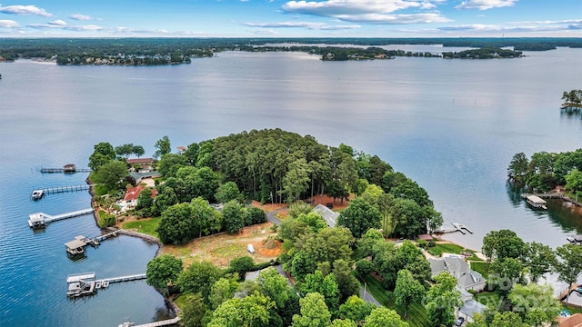 8218 Bright Water Ln, Denver, NC 28037 - aerial overview of property's location with a nearby body of water