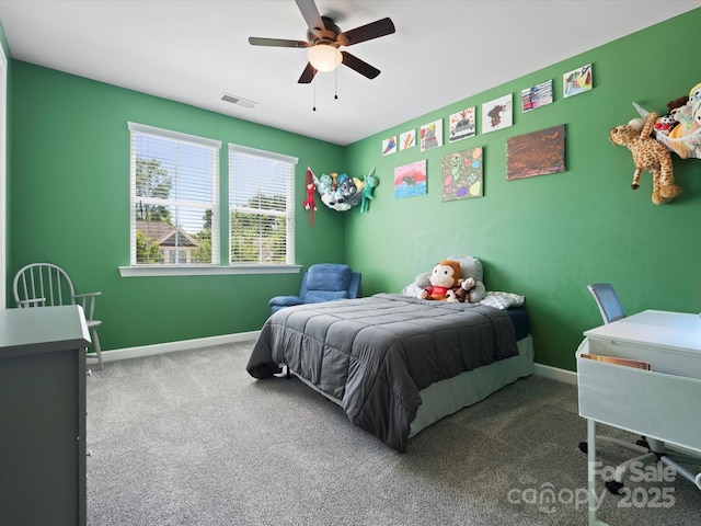 1305 Kings Grove Dr, York, SC 29745 - carpeted bedroom with baseboards and a ceiling fan