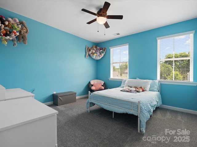 1305 Kings Grove Dr, York, SC 29745 - carpeted bedroom with baseboards and a ceiling fan
