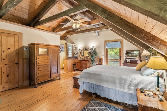 6338 W View Dr, Newland, NC 28657 - bedroom with wooden ceiling and wood-type flooring