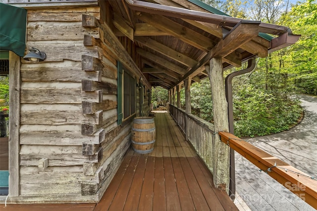 6338 W View Dr, Newland, NC 28657 - view of wooden terrace