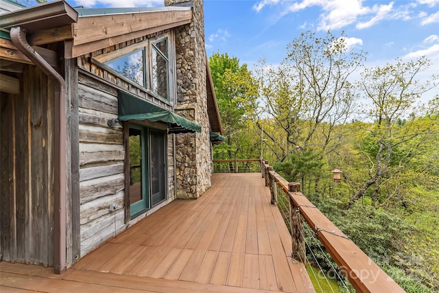 6338 W View Dr, Newland, NC 28657 - view of wooden terrace