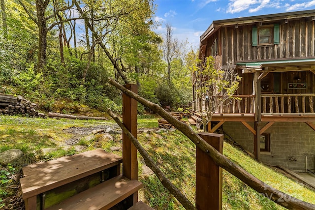6338 W View Dr, Newland, NC 28657 - view of yard with a deck