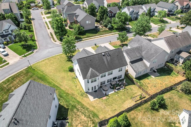 aerial view of residential area