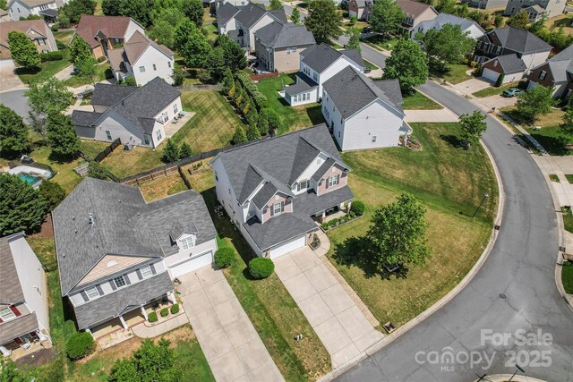 aerial perspective of suburban area
