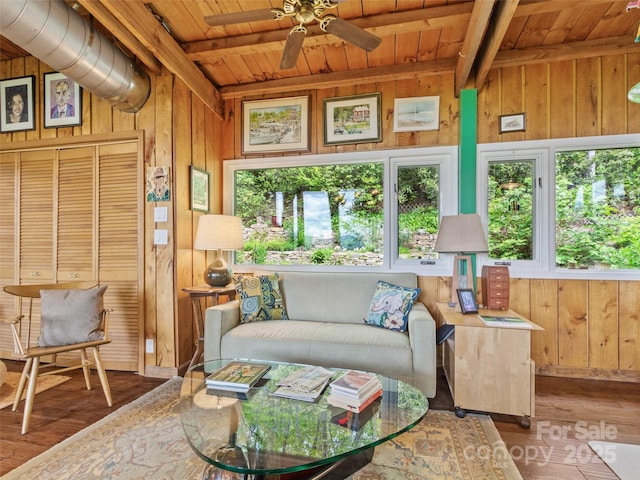 319 Twilight Way, Burnsville, NC 28714 - sunroom with beamed ceiling