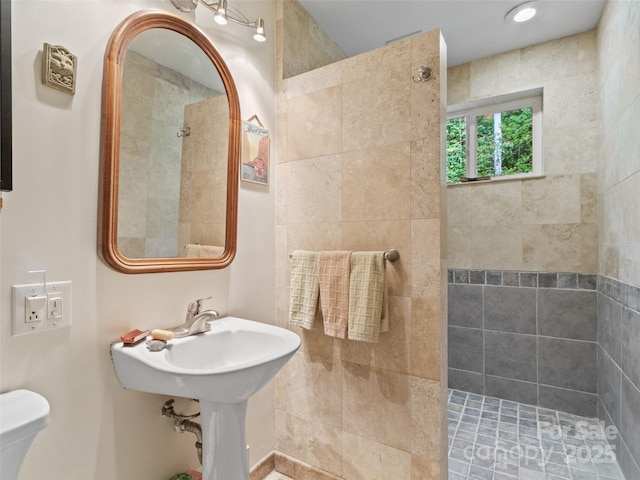 319 Twilight Way, Burnsville, NC 28714 - bathroom featuring walk in shower and toilet