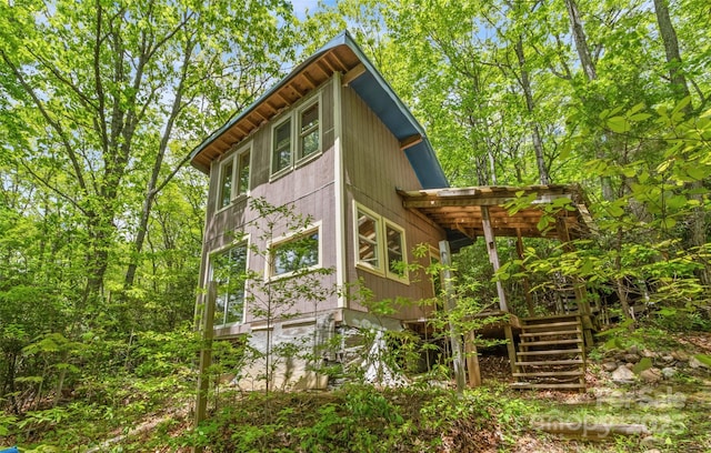 319 Twilight Way, Burnsville, NC 28714 - view of side of home featuring stairway
