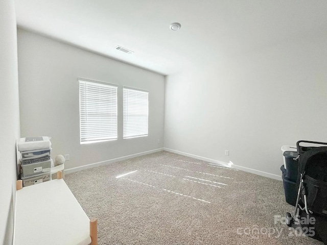 office area with baseboards and carpet