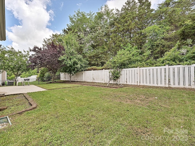 view of yard with a patio