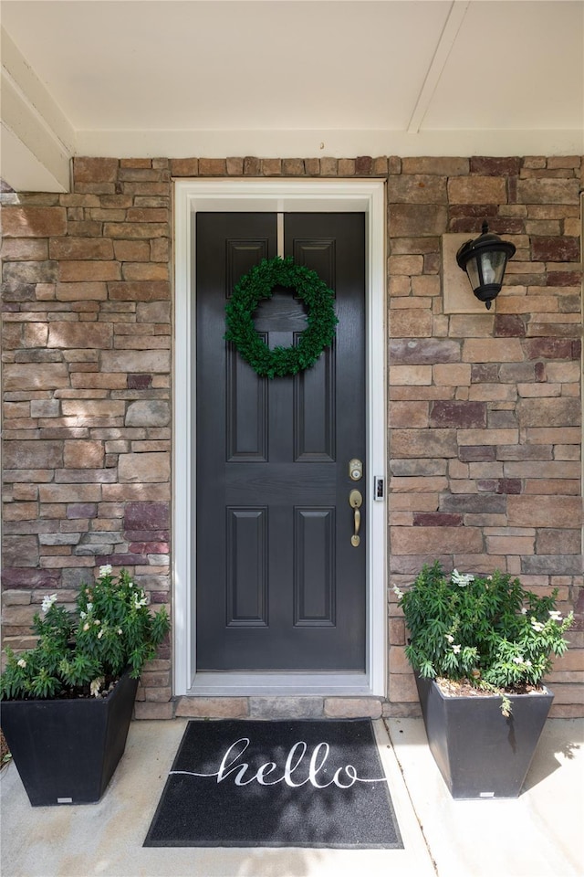 9521 Ainslie Downs St, Charlotte, NC 28273 - property entrance featuring brick siding