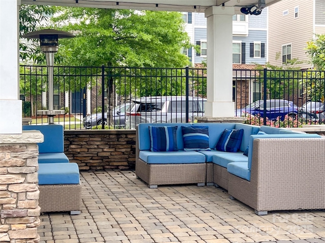 9521 Ainslie Downs St, Charlotte, NC 28273 - view of patio with an outdoor hangout area
