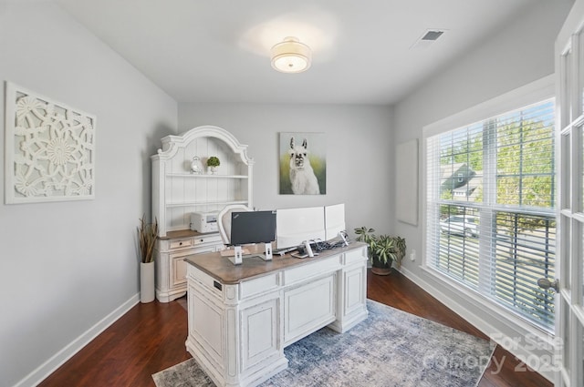 16831 Alydar Commons Ln, Charlotte, NC 28278 - home office featuring dark wood-type flooring